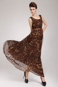 платье с леопардовым принтом